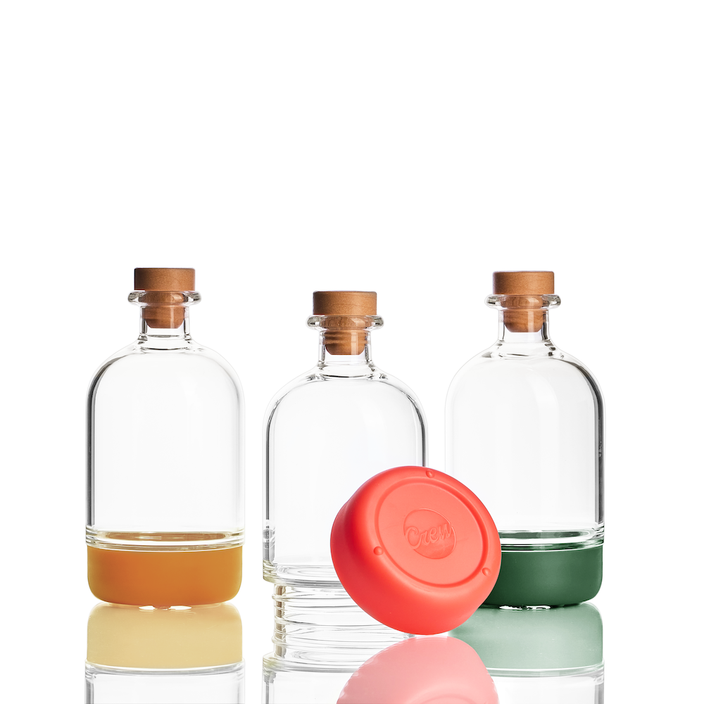 Bold Chubby Bottle 3-Pack | Crew Barware Simple Syrup Bottle