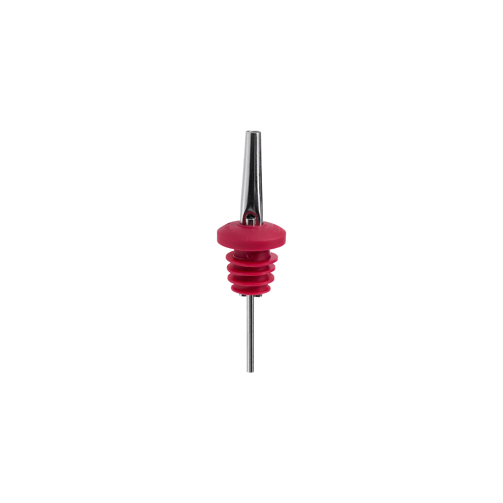 Merlot red liquor pourer on a white background