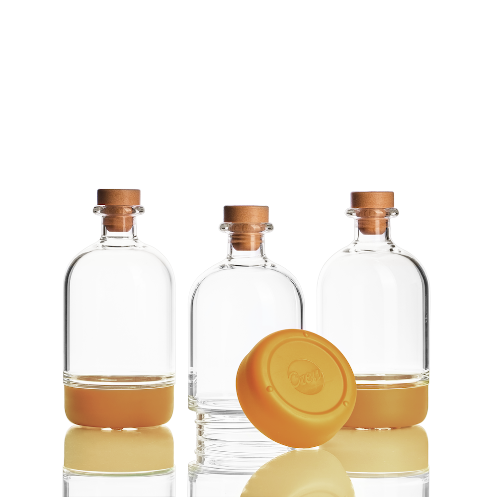 Marigold Chubby Bottle 3-Pack | Crew Barware Simple Syrup Bottle