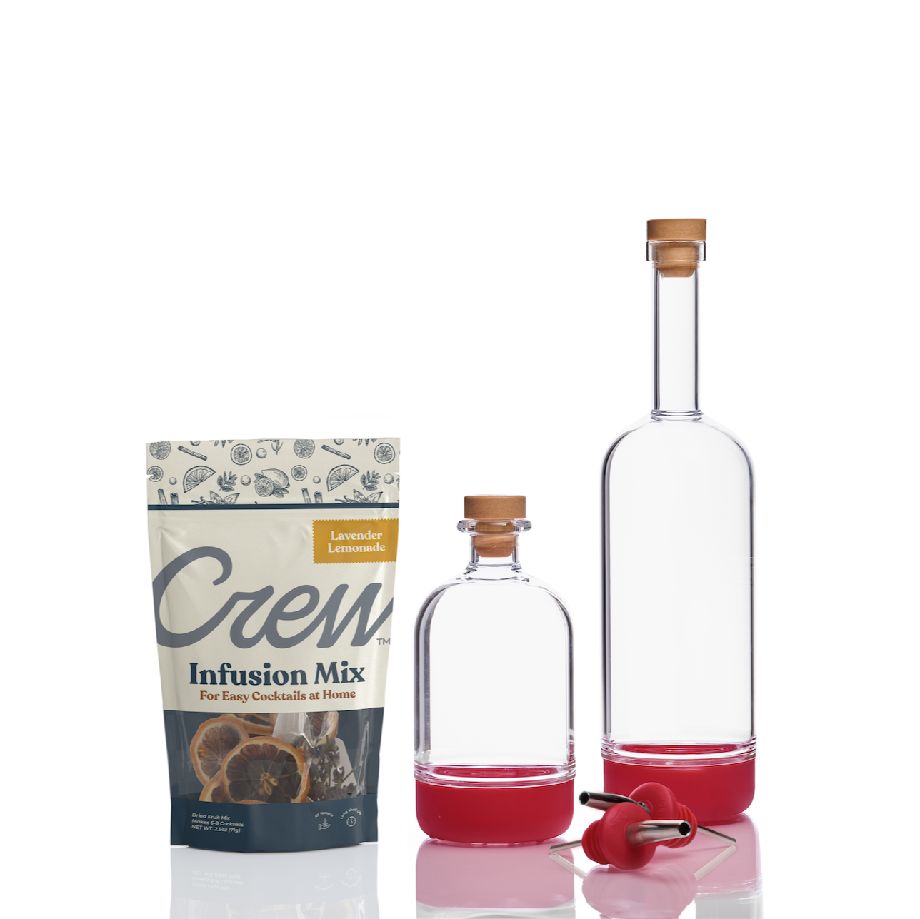 Lavender Lemonade cocktail kit in red | Crew® Barware