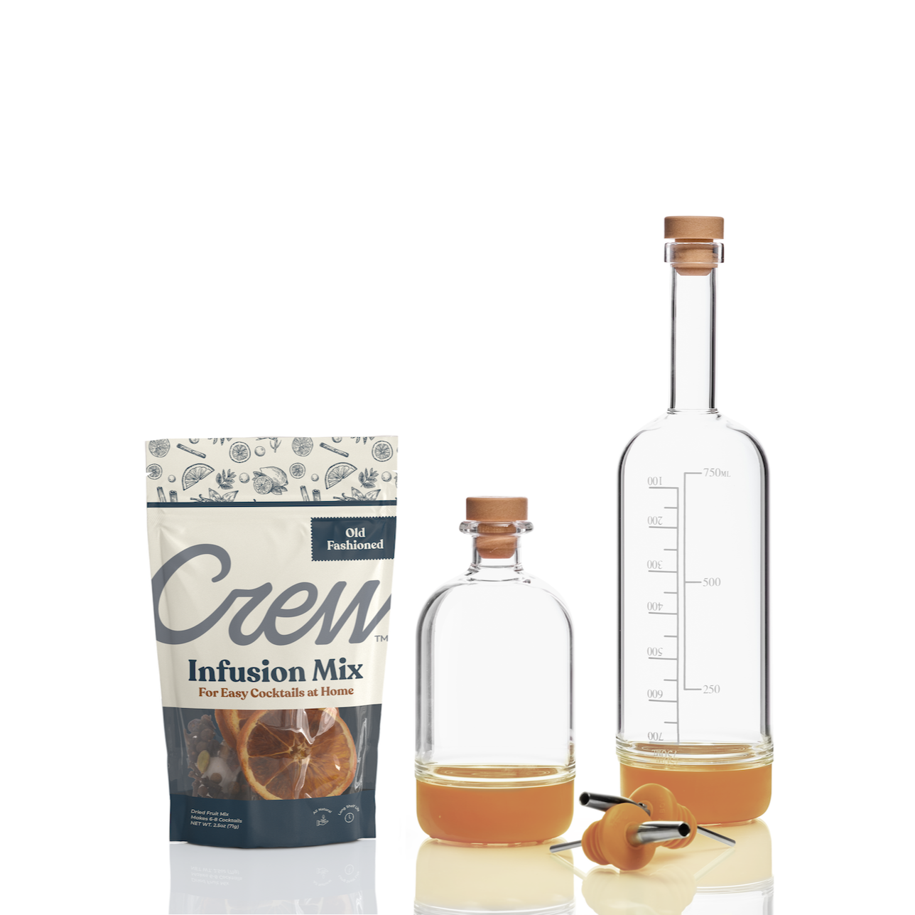 Old Fashioned cocktail kit in yellow | Crew® Barware