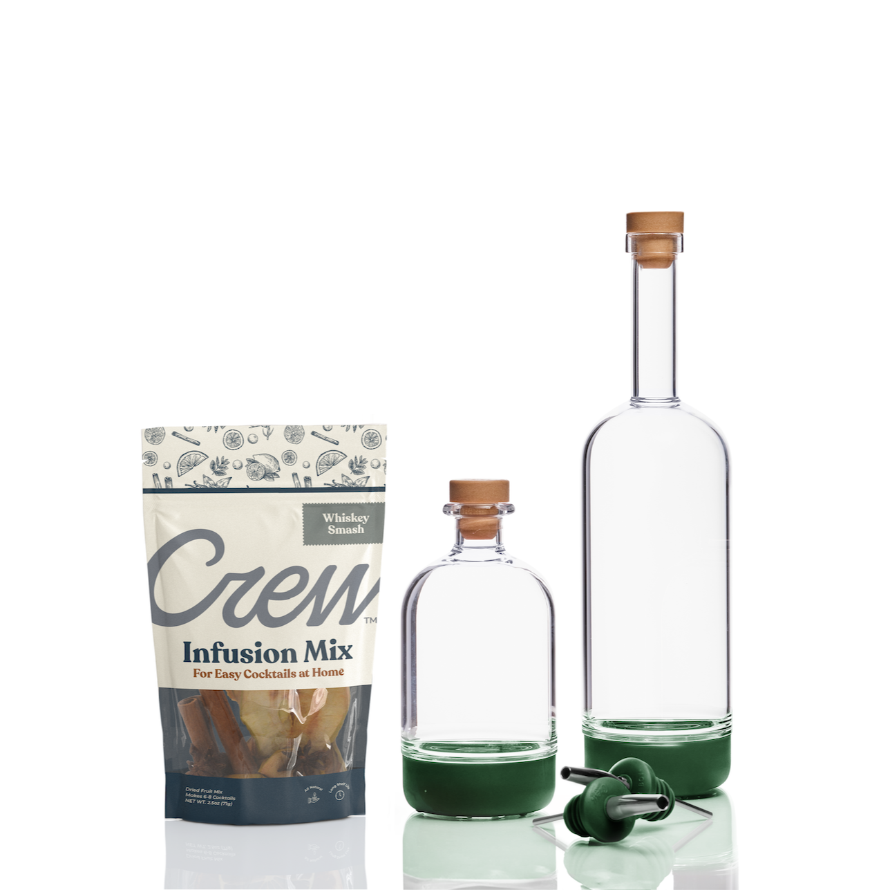 Whiskey Smash cocktail kit in green | Crew® Barware