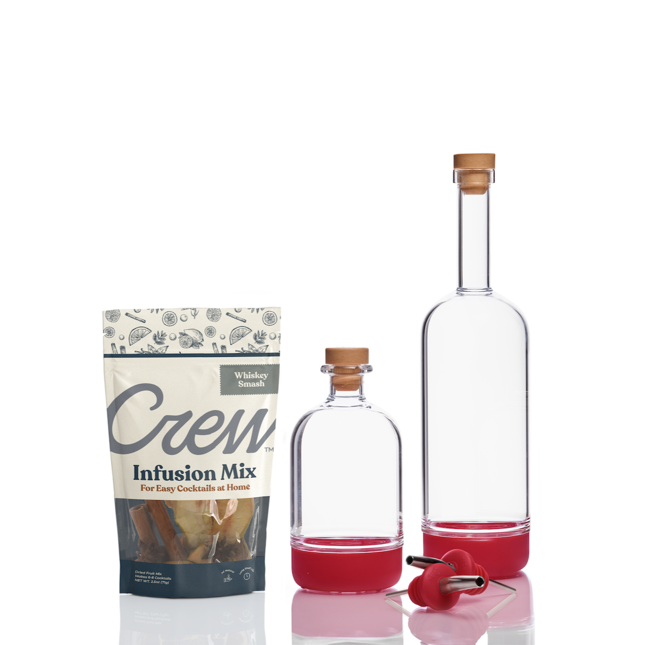 Whiskey Smash cocktail kit in red | Crew® Barware