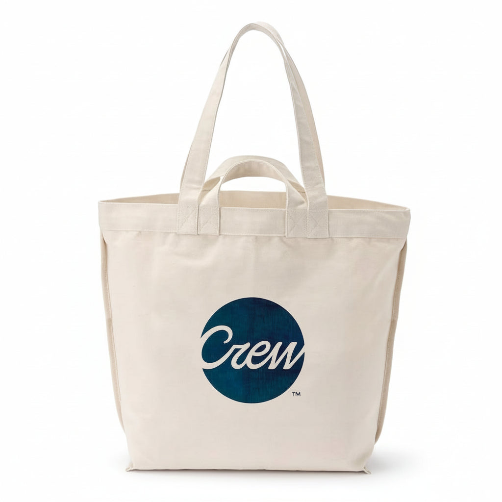 Canvas tote bag for Crew barware