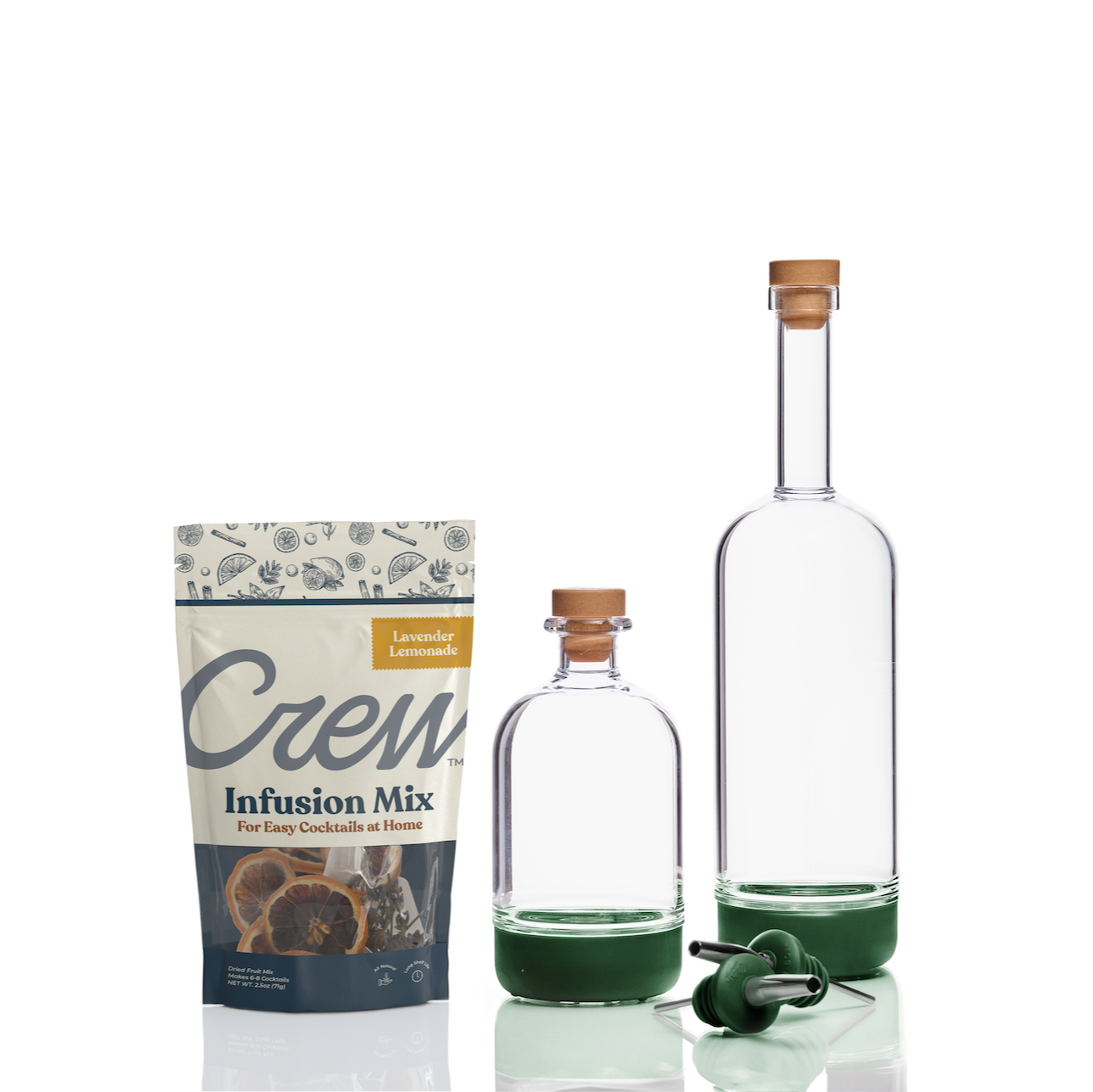 Lavender Lemonade cocktail kit in green | Crew® Barware