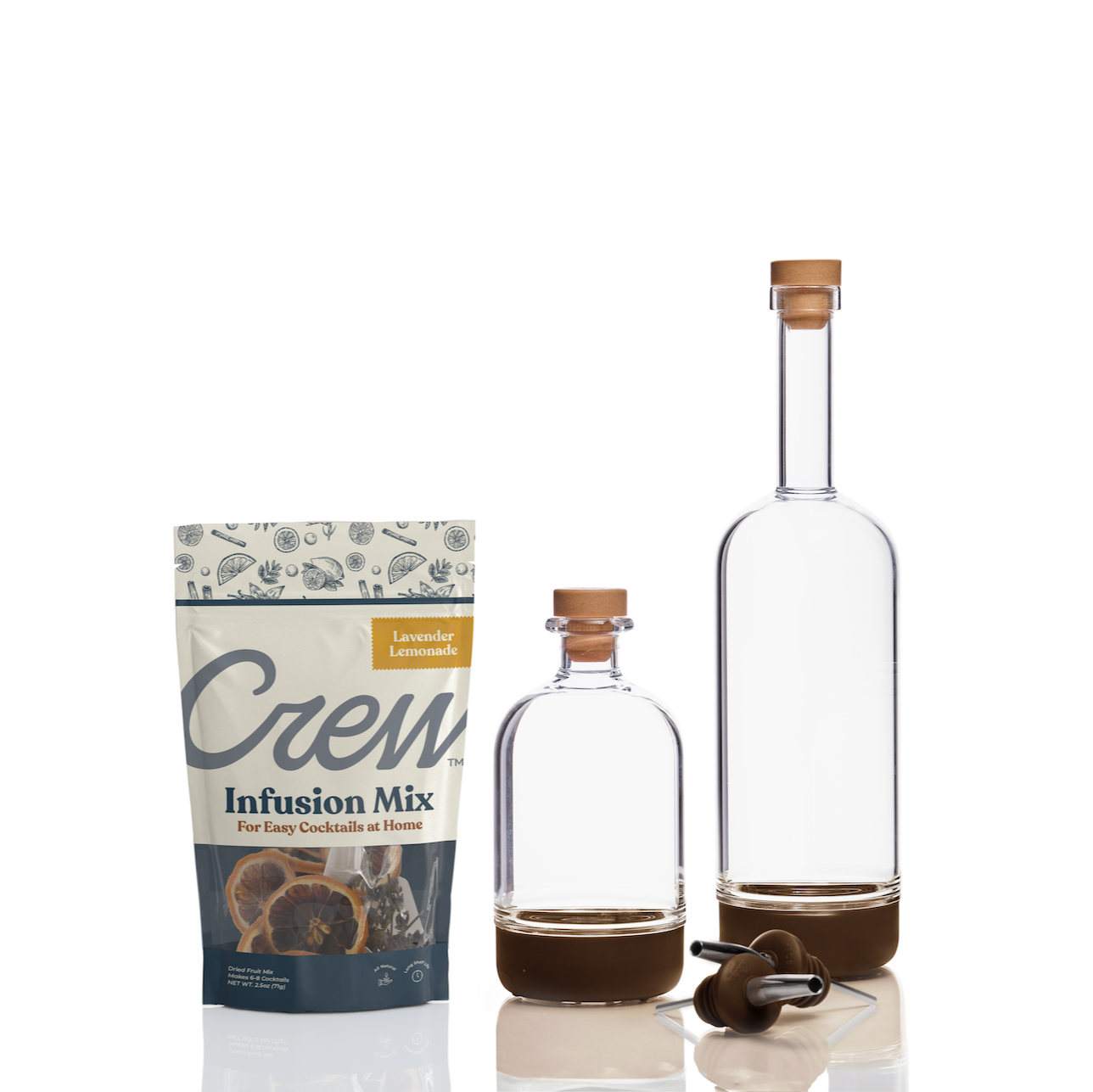 Lavender Lemonade cocktail kit in brown | Crew® Barware