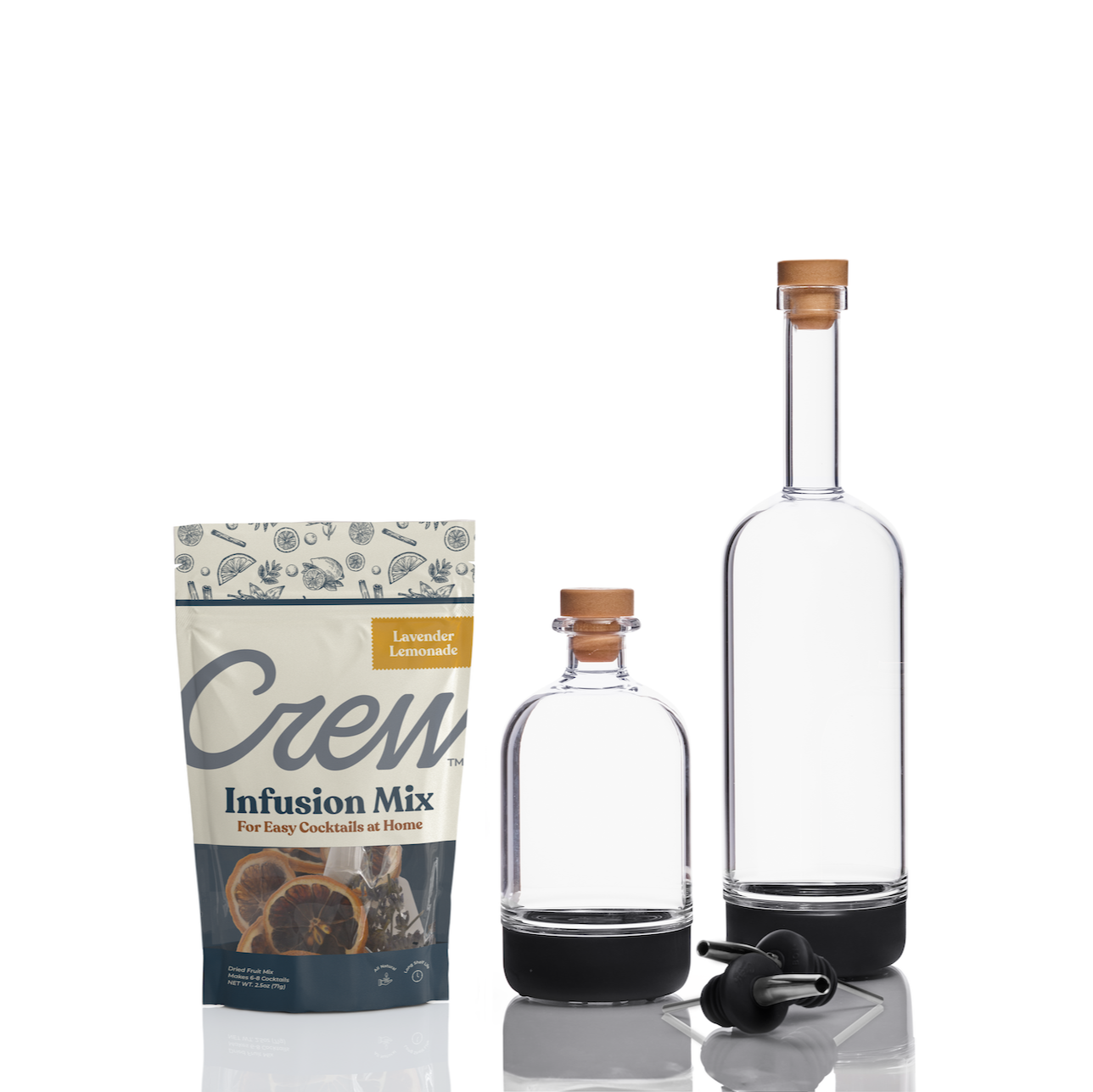 Lavender Lemonade cocktail kit in black | Crew® Barware