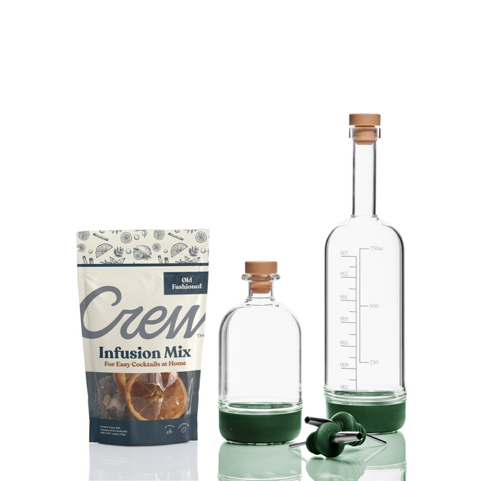 Old Fashioned cocktail kit in green | Crew® Barware