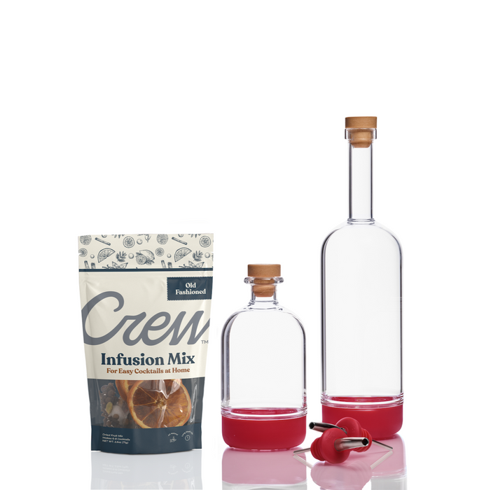 Old Fashioned cocktail kit in red | Crew® Barware