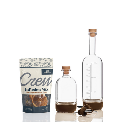 Old Fashioned cocktail kit in brown | Crew® Barware