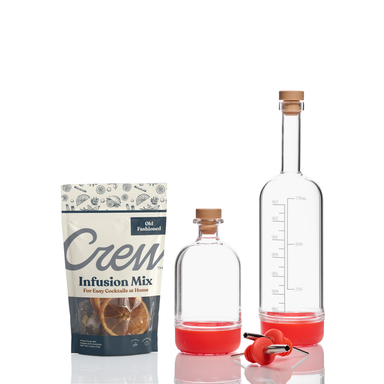 Old Fashioned cocktail kit in pink | Crew® Barware