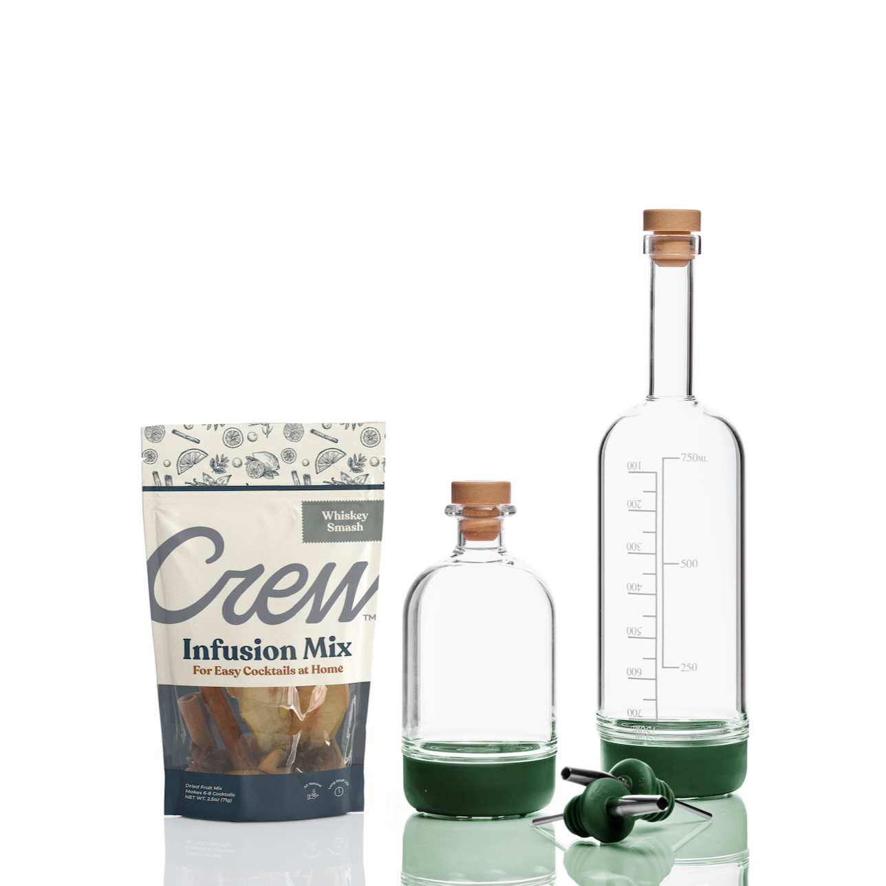 Whiskey Smash cocktail kit in green | Crew® Barware